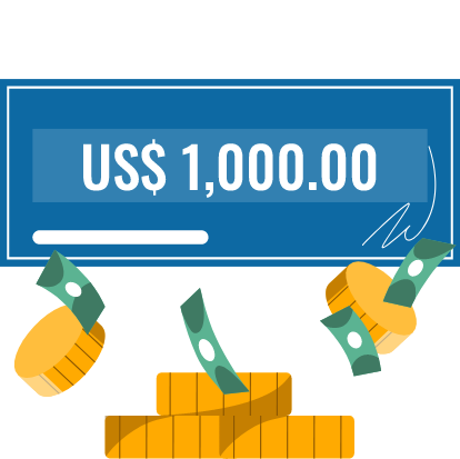 Premio 1 en efectivo USD1000